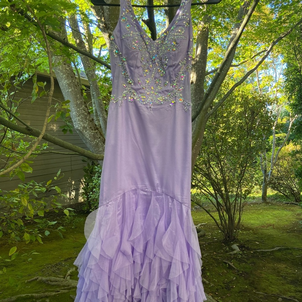 Lavender Mermaid Prom Dress
